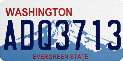 WA license plate ADQ3713