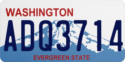 WA license plate ADQ3714