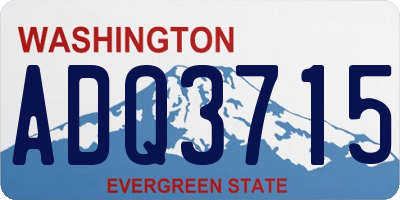 WA license plate ADQ3715