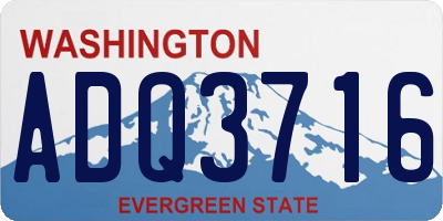 WA license plate ADQ3716