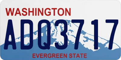 WA license plate ADQ3717