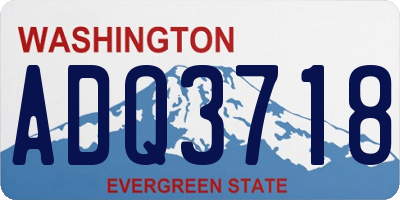 WA license plate ADQ3718