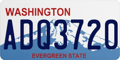 WA license plate ADQ3720