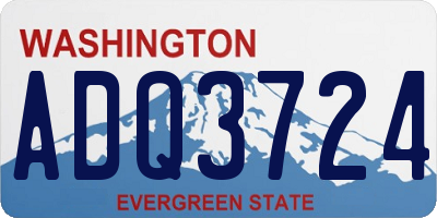 WA license plate ADQ3724