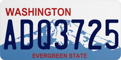 WA license plate ADQ3725