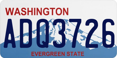 WA license plate ADQ3726