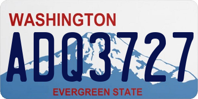 WA license plate ADQ3727