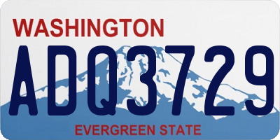 WA license plate ADQ3729