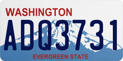 WA license plate ADQ3731