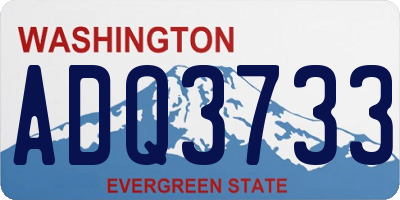 WA license plate ADQ3733