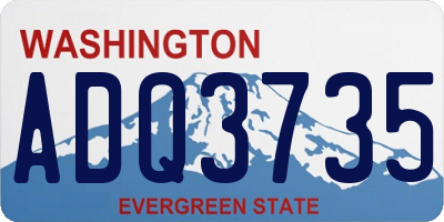 WA license plate ADQ3735
