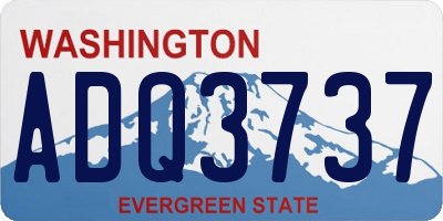 WA license plate ADQ3737