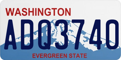 WA license plate ADQ3740