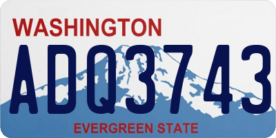 WA license plate ADQ3743