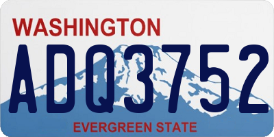 WA license plate ADQ3752
