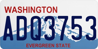 WA license plate ADQ3753