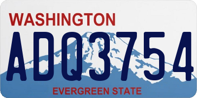 WA license plate ADQ3754