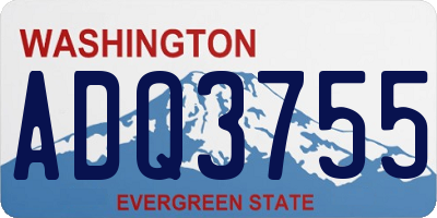 WA license plate ADQ3755