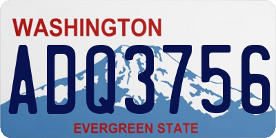 WA license plate ADQ3756