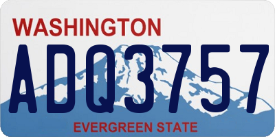 WA license plate ADQ3757