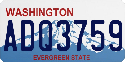 WA license plate ADQ3759