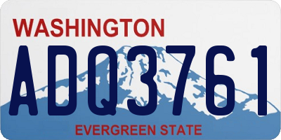 WA license plate ADQ3761