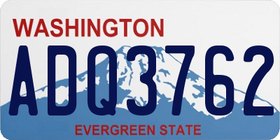 WA license plate ADQ3762