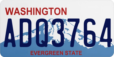 WA license plate ADQ3764
