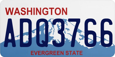 WA license plate ADQ3766