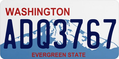 WA license plate ADQ3767