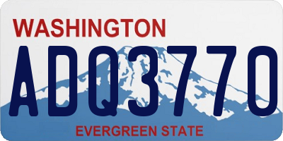 WA license plate ADQ3770