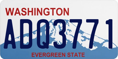 WA license plate ADQ3771