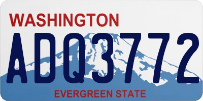 WA license plate ADQ3772