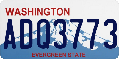 WA license plate ADQ3773