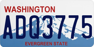 WA license plate ADQ3775