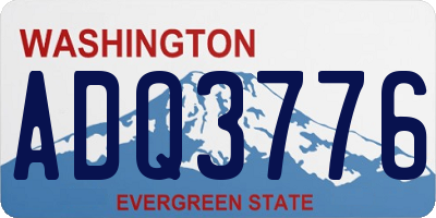 WA license plate ADQ3776
