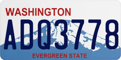 WA license plate ADQ3778