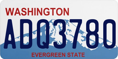 WA license plate ADQ3780