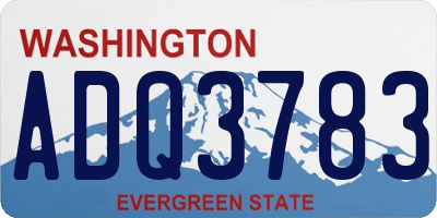 WA license plate ADQ3783