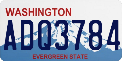 WA license plate ADQ3784