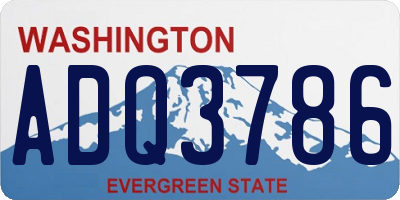 WA license plate ADQ3786