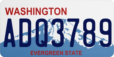 WA license plate ADQ3789