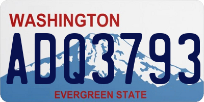 WA license plate ADQ3793