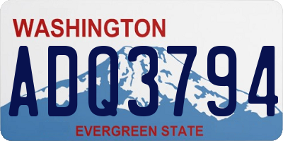 WA license plate ADQ3794