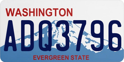 WA license plate ADQ3796