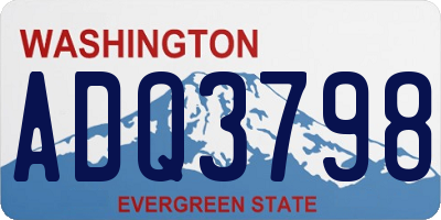 WA license plate ADQ3798