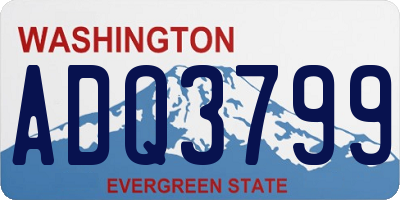 WA license plate ADQ3799
