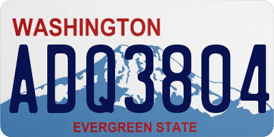 WA license plate ADQ3804