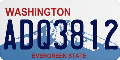 WA license plate ADQ3812