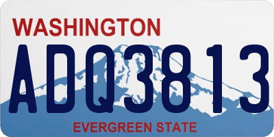 WA license plate ADQ3813